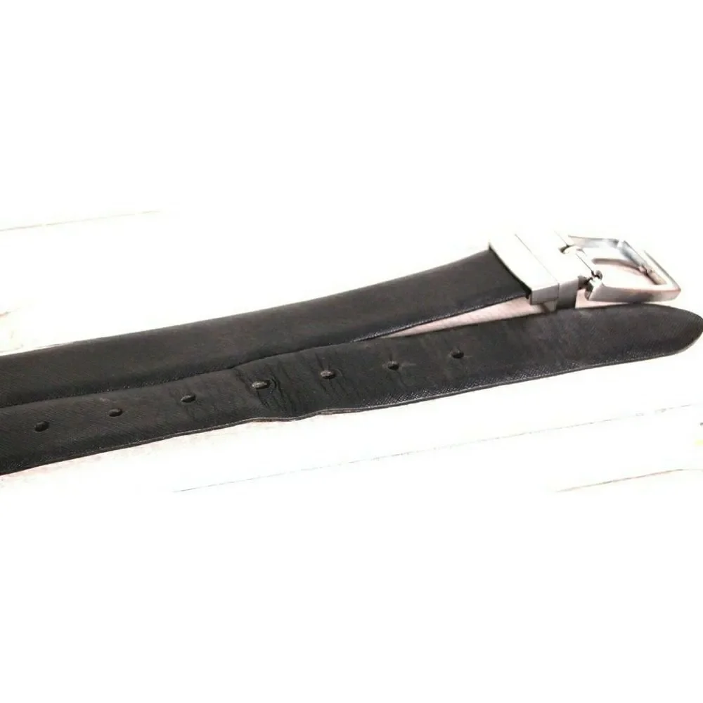 SAFFIANO BLACK BROWN GENUINE LEATHER 1.25
